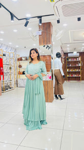 “FEATHER” Double layer gown